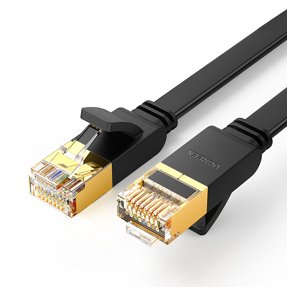 Ugreen NW106 Cat7 RJ45 Platte Ethernet-kabel 10 Gigabit 32AWG Ntwork-kabel Duall afgeschermde Ethern