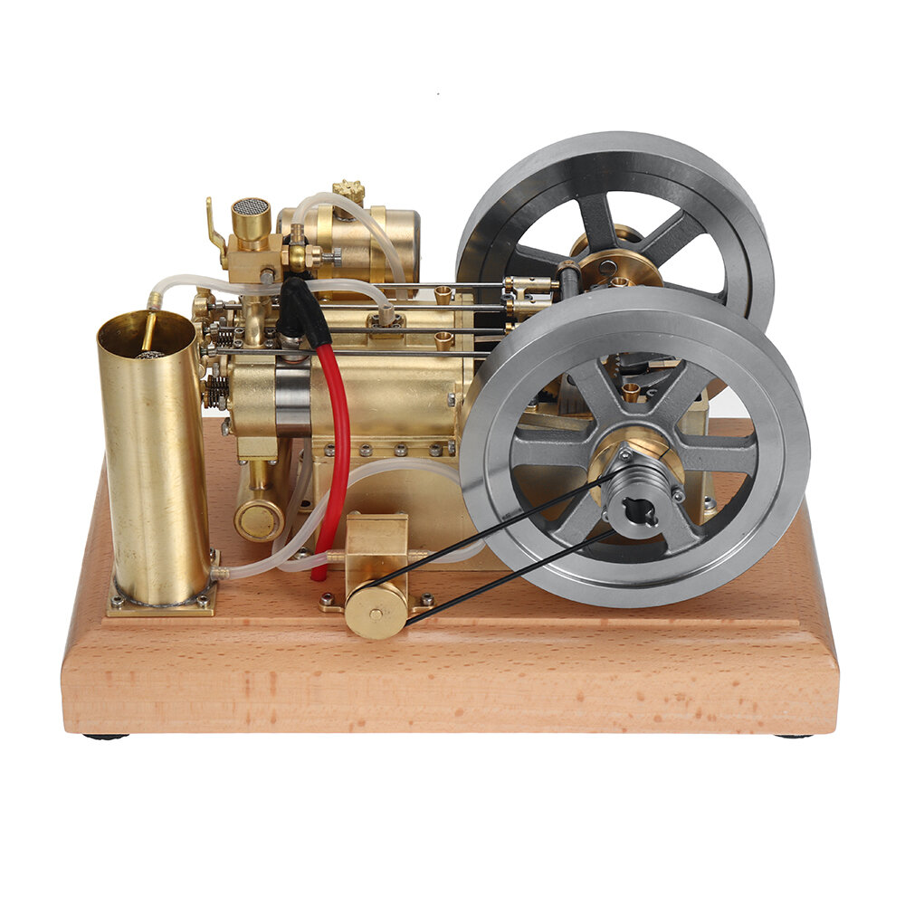 

H76 Горизонтальный двойной цилиндр Двигатель Модель STEM Metal Stirling Двигатель Science Discovery Physics Toy