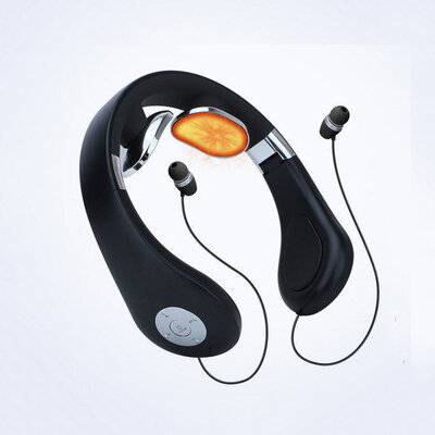 2 In 1 Bluetooth 5.0 Smart Neck Massager Wireless Sports Headset Cervical Massager USB Rechargeable 3 Modes ＆ 15 Intensity