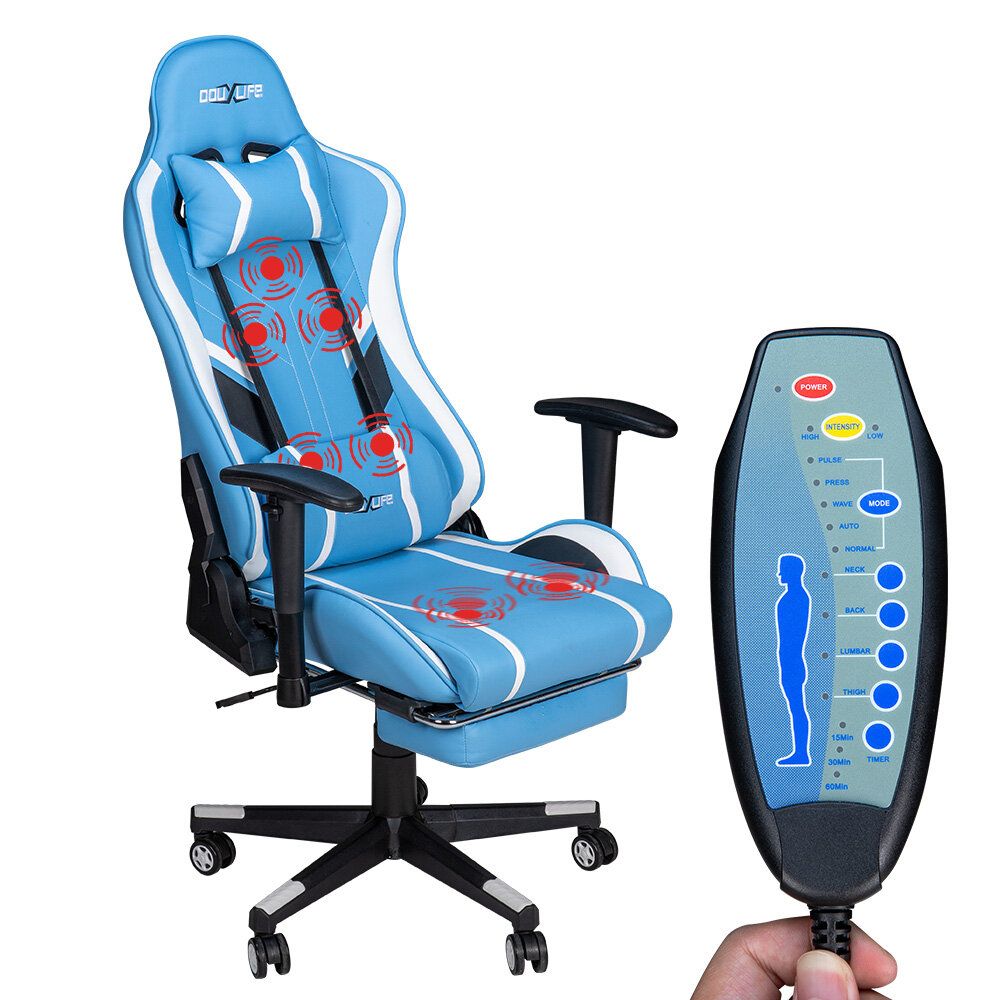 

Douxlife® GC-RC03 Gaming Chair Massage Ergonomic New Customized PU Massage Computer Office Chairs High Back Design Lumba
