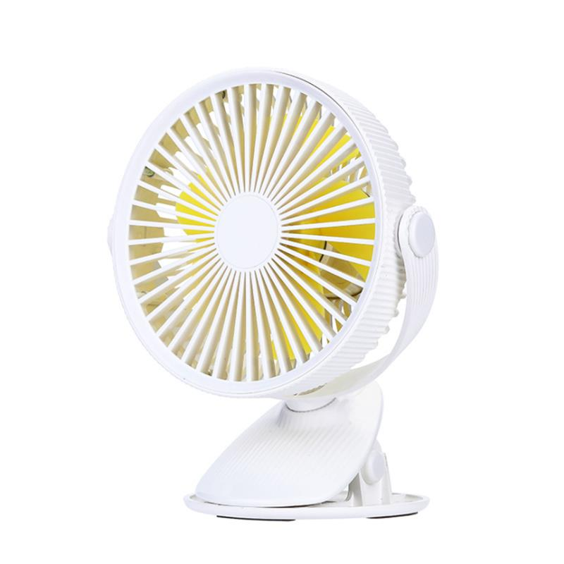 Well Star WT-F15 Portable Clip Fan 360 Degrees Rotation USB Mini Stripe Fan Rechargeable Air Cooling