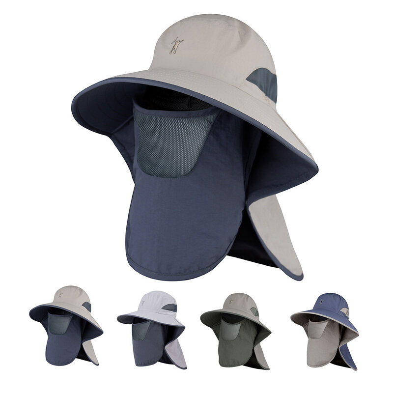 

Outdoor UV-proof Full Face Protective Sun Hat With Anti-Saliva Dustproof Mask Face Protection Shield