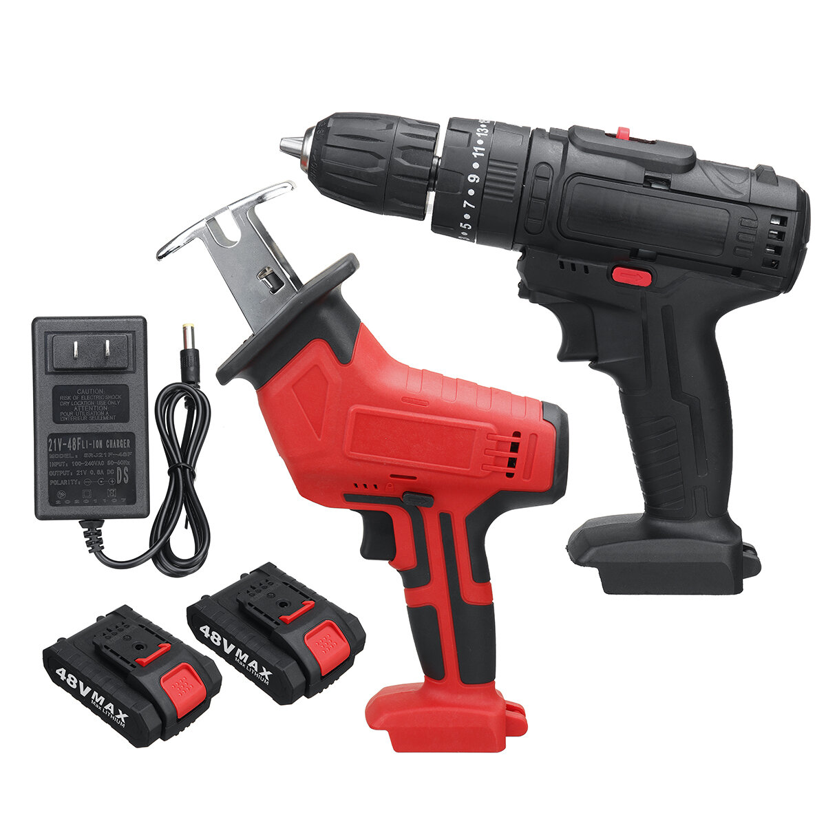 Cordless Electric Reciprocating Saw Electric Impact Drill Screwdriver Set