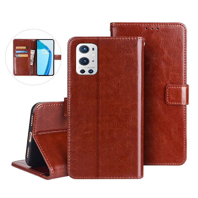 

Bakeey for OnePlus 9 Pro Case Magnetic Flip with Multiple Card Slot Folding Stand PU Leather Shockproof Full Cover Prote