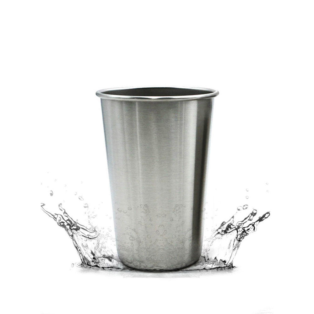 304 غير القابل للصدأ الصلب كأس القدح مفرد طبقة كأس شرب كأس الحليب كوب 500 ملليلتر الرئيسية مطبخ drinkware كوب ماء