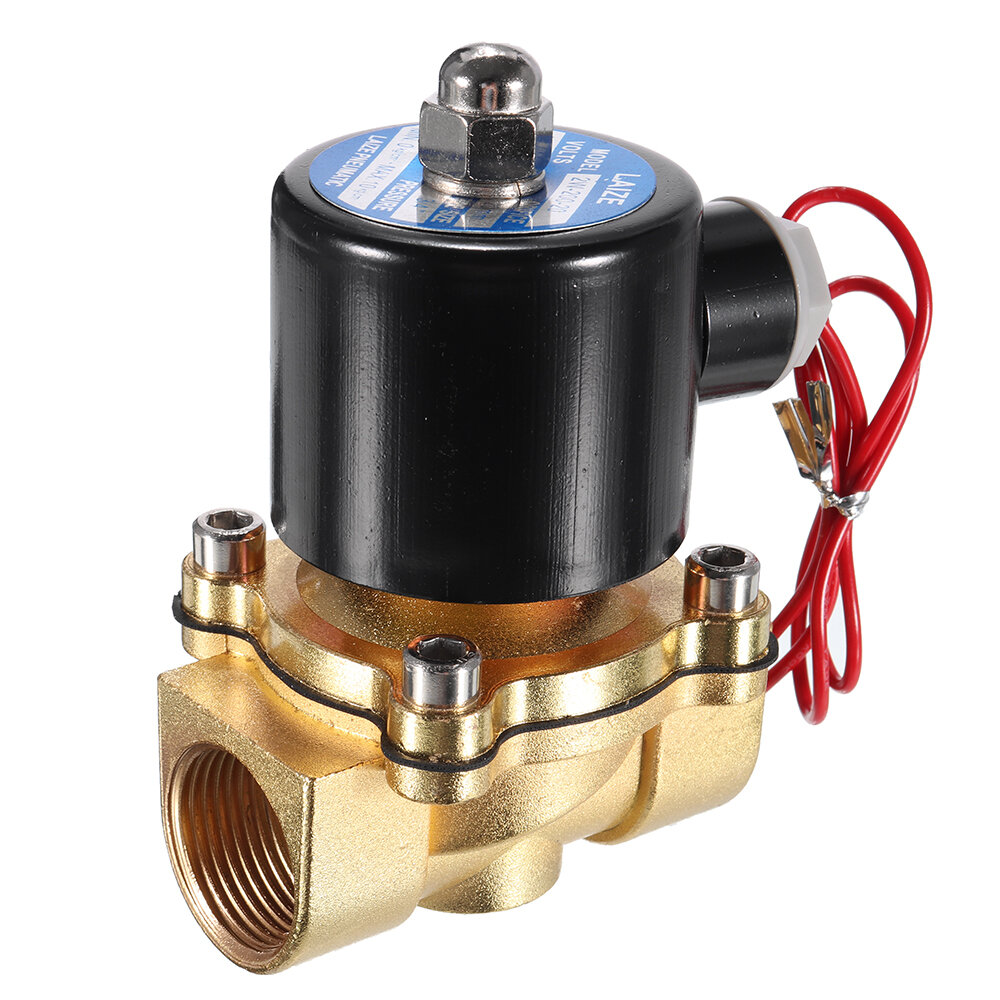 

LAIZE DN20 NPT 3/4 Brass Electric Solenoid Valve AC 220V/DC 12V/DC 24V Normally Closed Water Air Fuels Valve