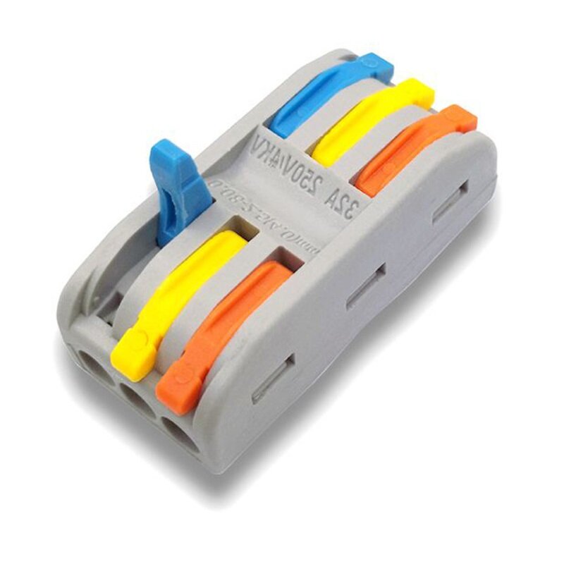 

LUSTREON PCT2-3 PCT Quick Wire Connector Universal Wiring Cable Connectors Push-in Conductor Terminal Block Light Wire S
