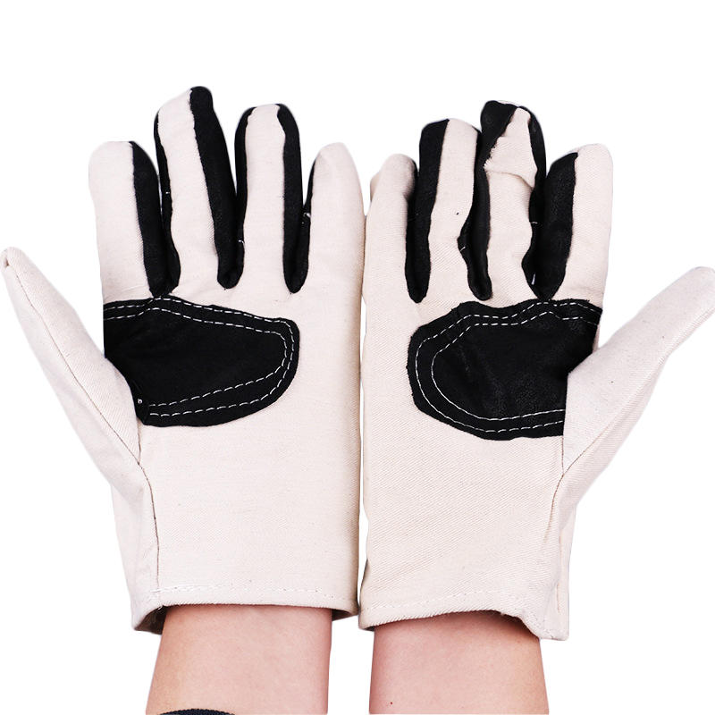 KALOAD 1 paire de gants de travail en toile à double épaisseur, résistants à l'usure, antidérapants, pour la protection du travail
