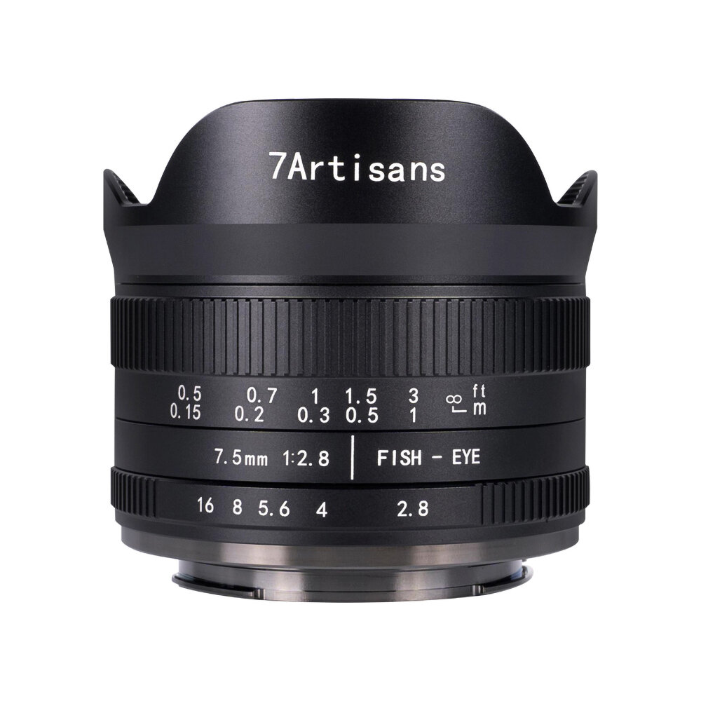 

7artisans 7.5mm f2.8Ⅱ Fisheye Lens 180 APS-C Manual Fixed Lens for Canon EOS-M Mount for Fuji FX for Sony Cameras