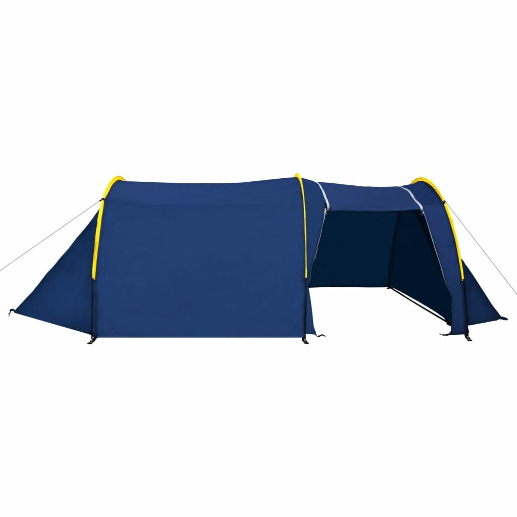 Camping Tent 2~4 Persons Waterproof Outdoor Tunnel Tent For Camping Hiking Travel Navy Blue&Yellow