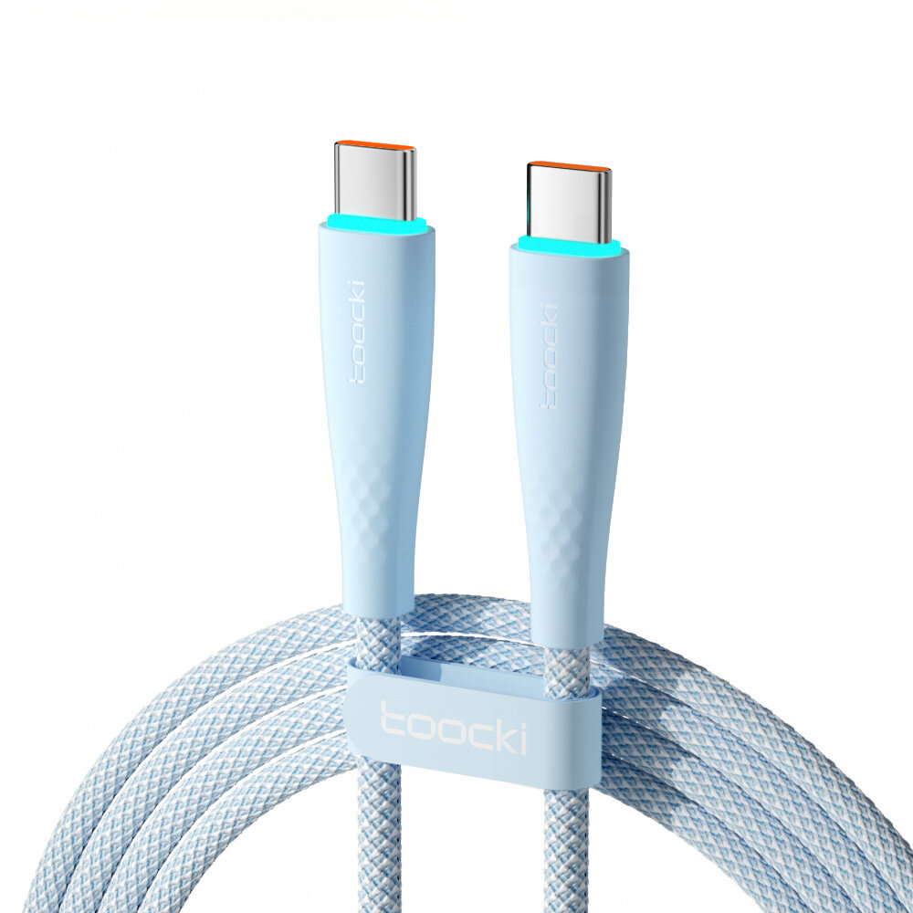 

Toocki TQ-X14 PD100W Type-C to Type-C Cable Fast Charging Data Transmission Copper Tinned Core Line 1M/2M Long for Xiaom