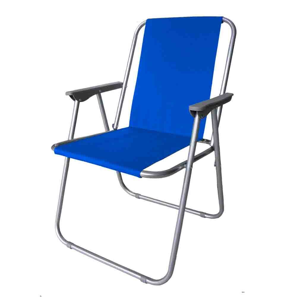[EU Direct] Rulyt CHAIR-1 Portable Fishing Chair Ultralight Camping Chair | Beach Chair | Garden Chairs 47*51*68 cm with Armrests Blue