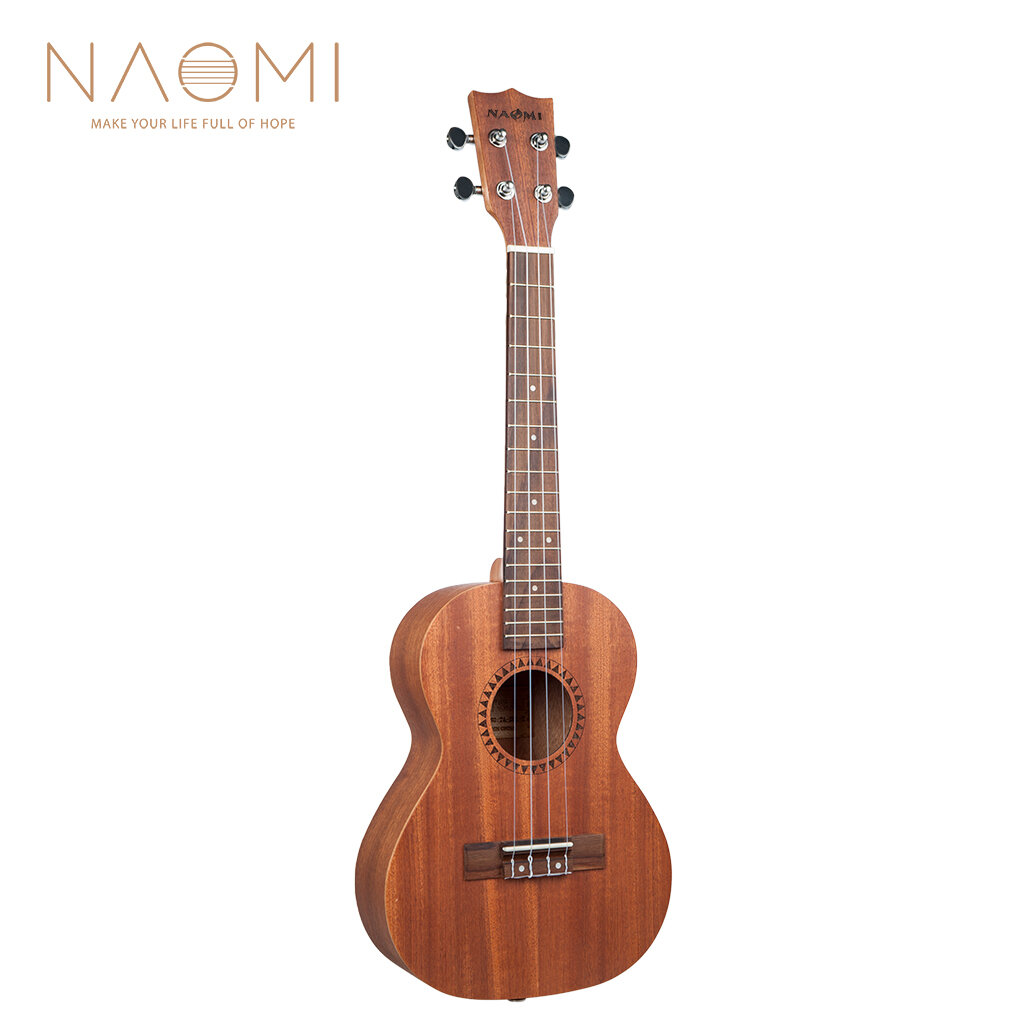 

NAOMI Tenor 26" Ukulele Sapele Mahogany Acoustic Ukulele Student/Beginner Ukulele 4 Nylon Strings Musical Instrument