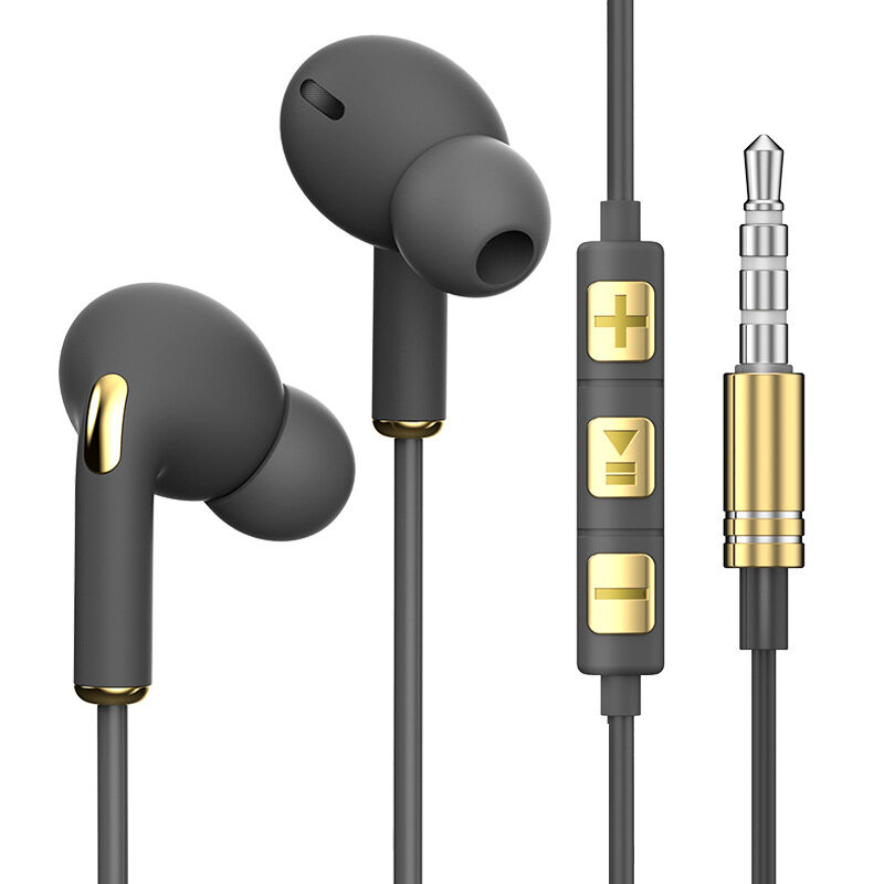 EARDECO Skin-friendly Wired Headphones In-Ear 3.5mm Mobile Headphones with Mic Bass Earphone Earbuds Stereo Sport Phone