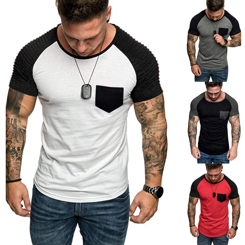 Camiseta casual masculina estampada camiseta slim fit mangas curtas esportivas gola redonda tops roupas masculinas