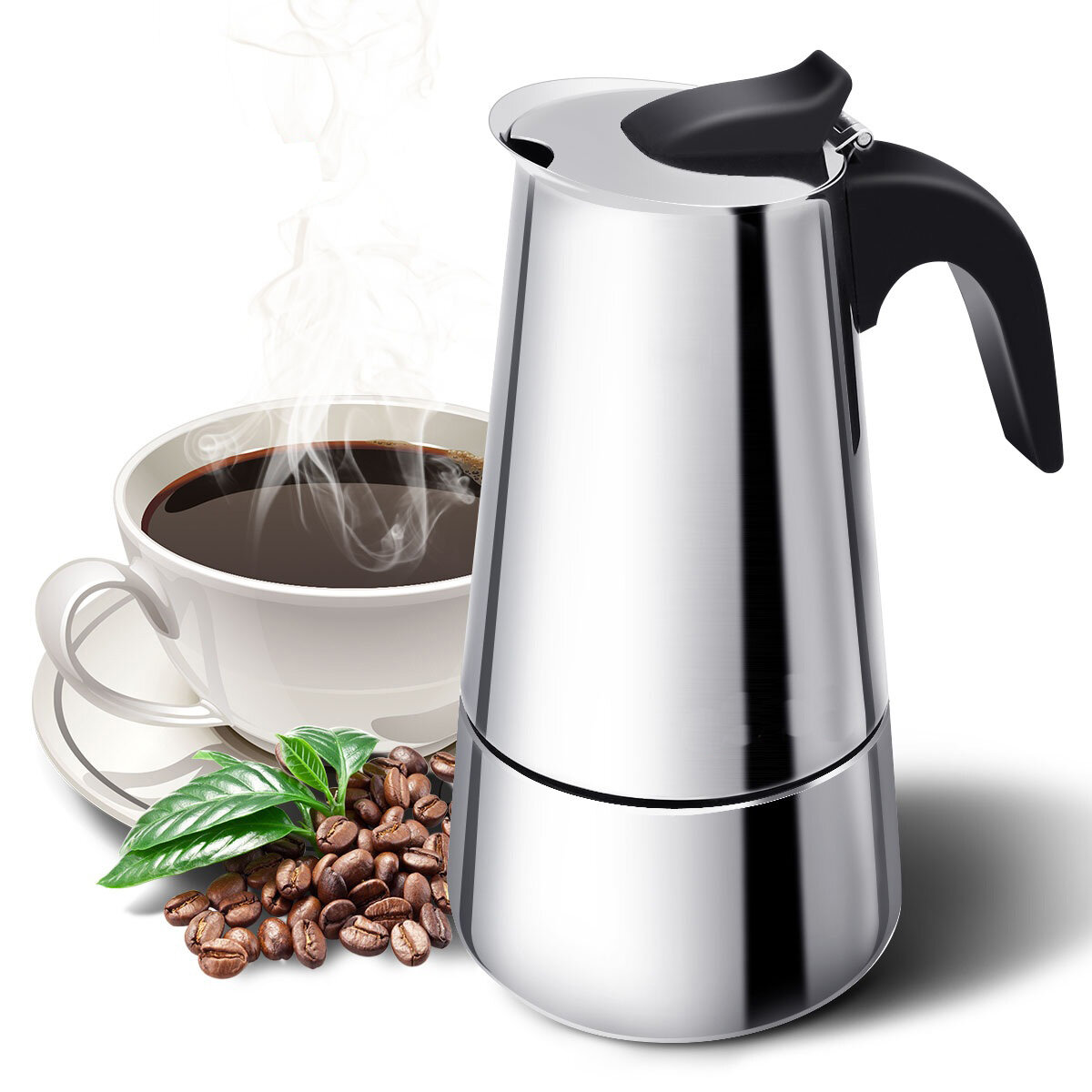 9 Cup Espresso Percolator Koffie Kookplaat Maker Moka Latte Pot Stove