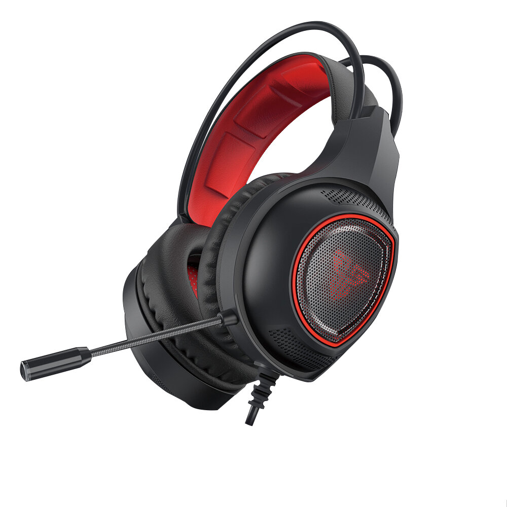 

FANTECH HG16 Gaming Headset 7.1 Channel 40mm Driver Unit Virtual Surround Sound RGB Light Noise Canceling Microphone USB