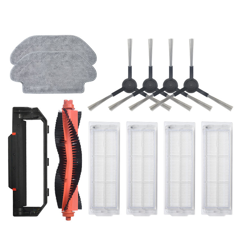

12pcs Replacements for Xiaomi Mijia STYJ02YM Vacuum Cleaner Parts Accessories Main Brush*1 Side Brushes*4 Main Brush Cov