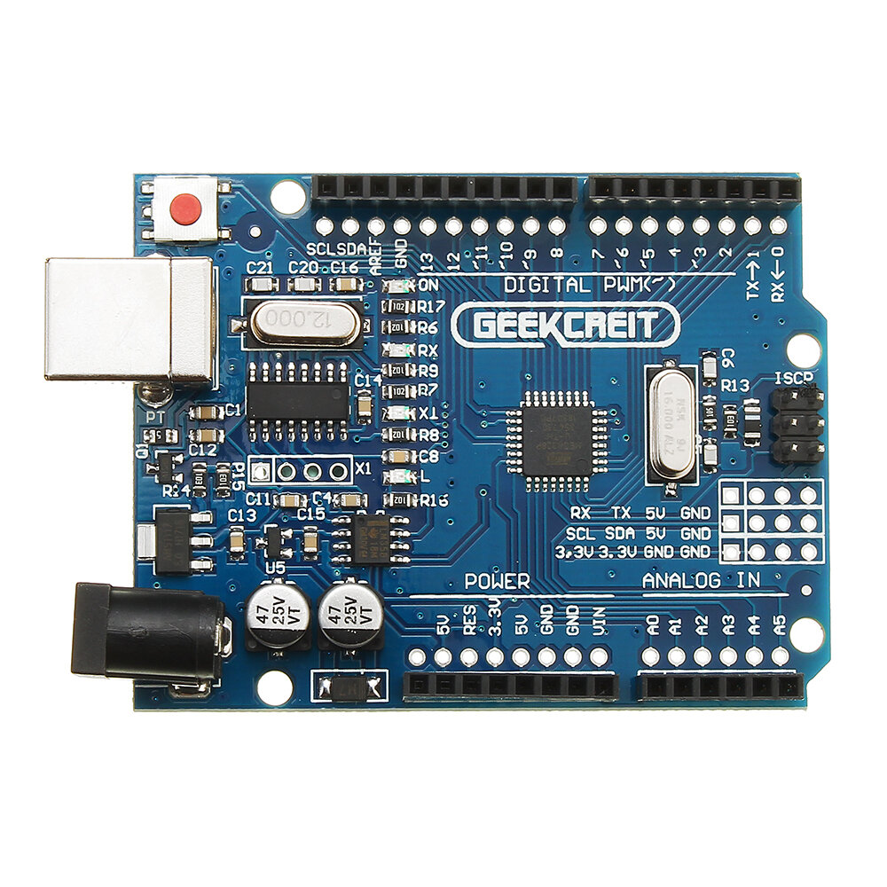 

Geekcreit® UNOR3 ATmega328P Development Board No Cable Geekcreit for Arduin - products that work with official Arduin bo