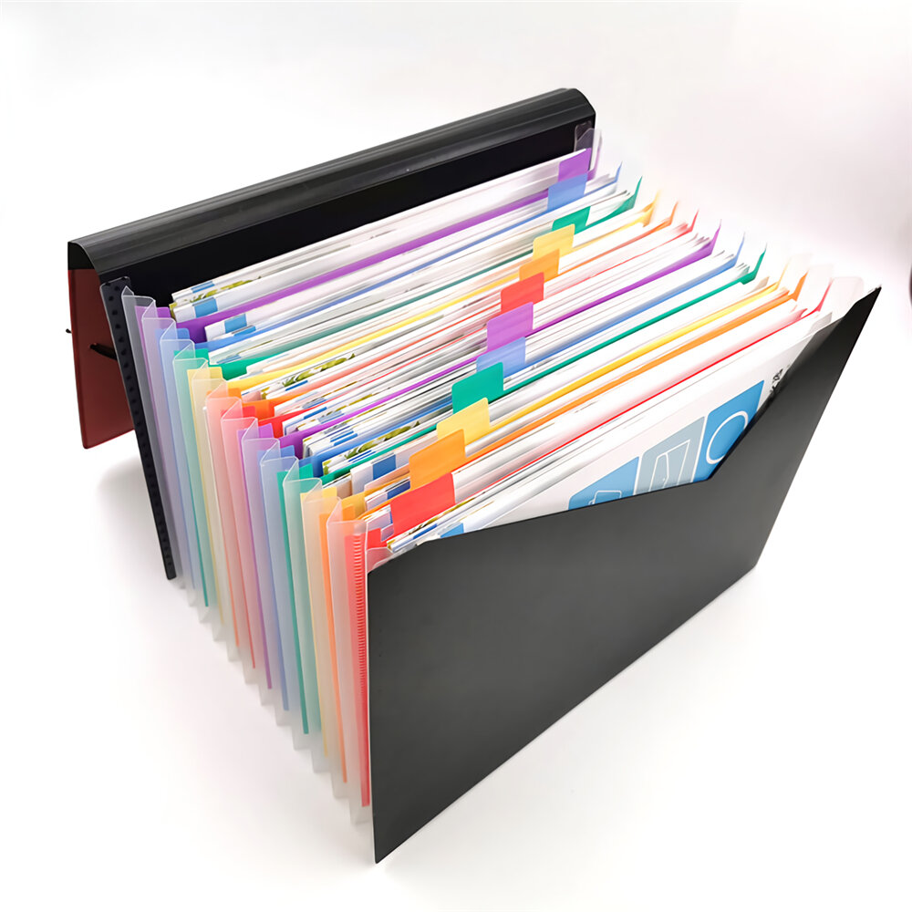 Multi-color Bestandsmap 13 Zakken Document Organizer Accordeon A4 Grootte Bestandsmap Tas voor Busin