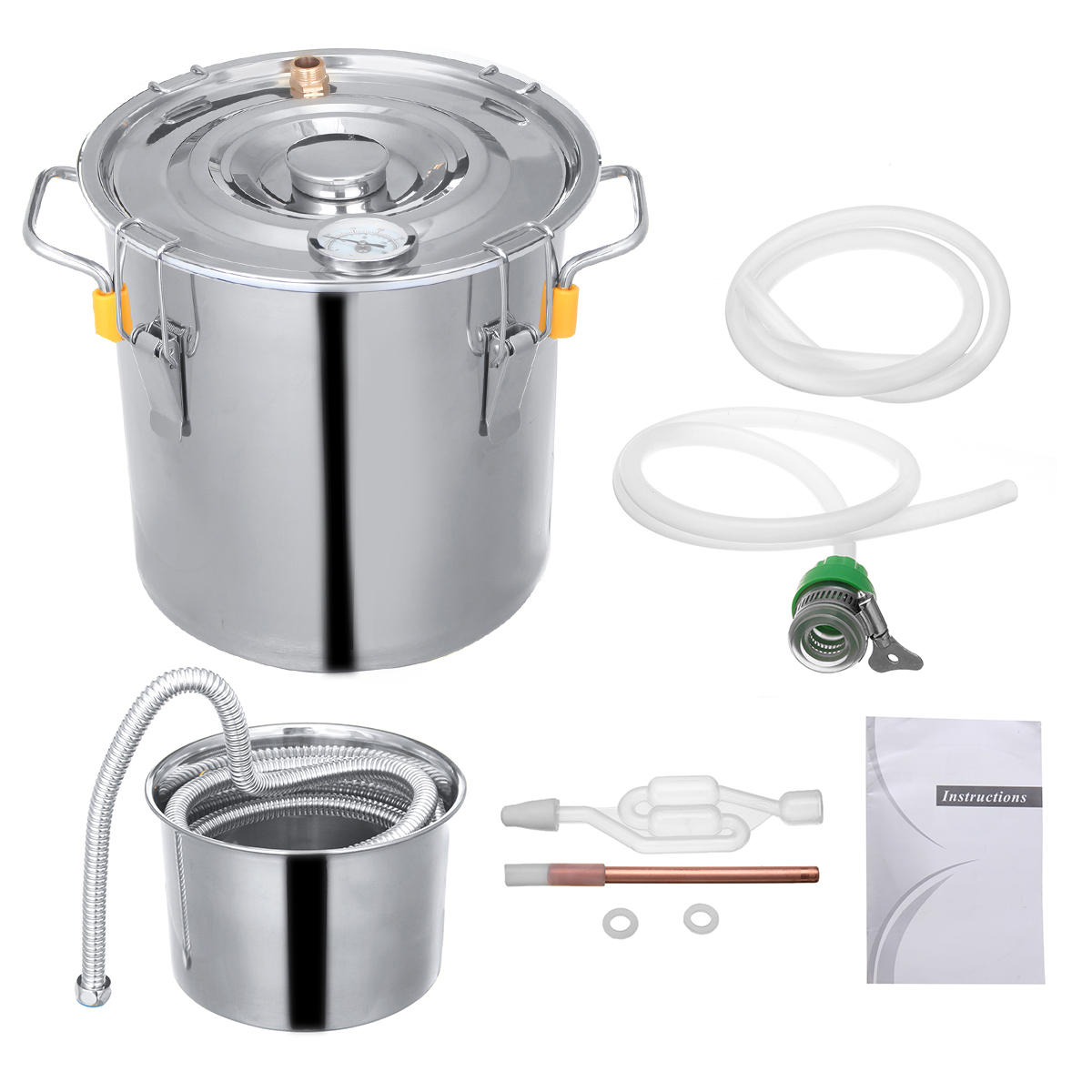 10L/18L/30L Stainless Other Water Alcohol Distiller Moonshine Home DIY Brewing Kit
