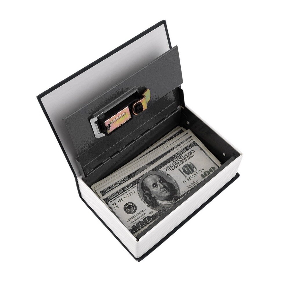 Hot Steel Simulation Dictionary Secret Book Safe Money Box Case Money Jewelry Storage Box Security Key Lock