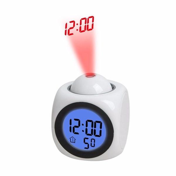 Digital Alarm Clock Multifunction w/ Voice Talking LED Projection Temperature CZ 