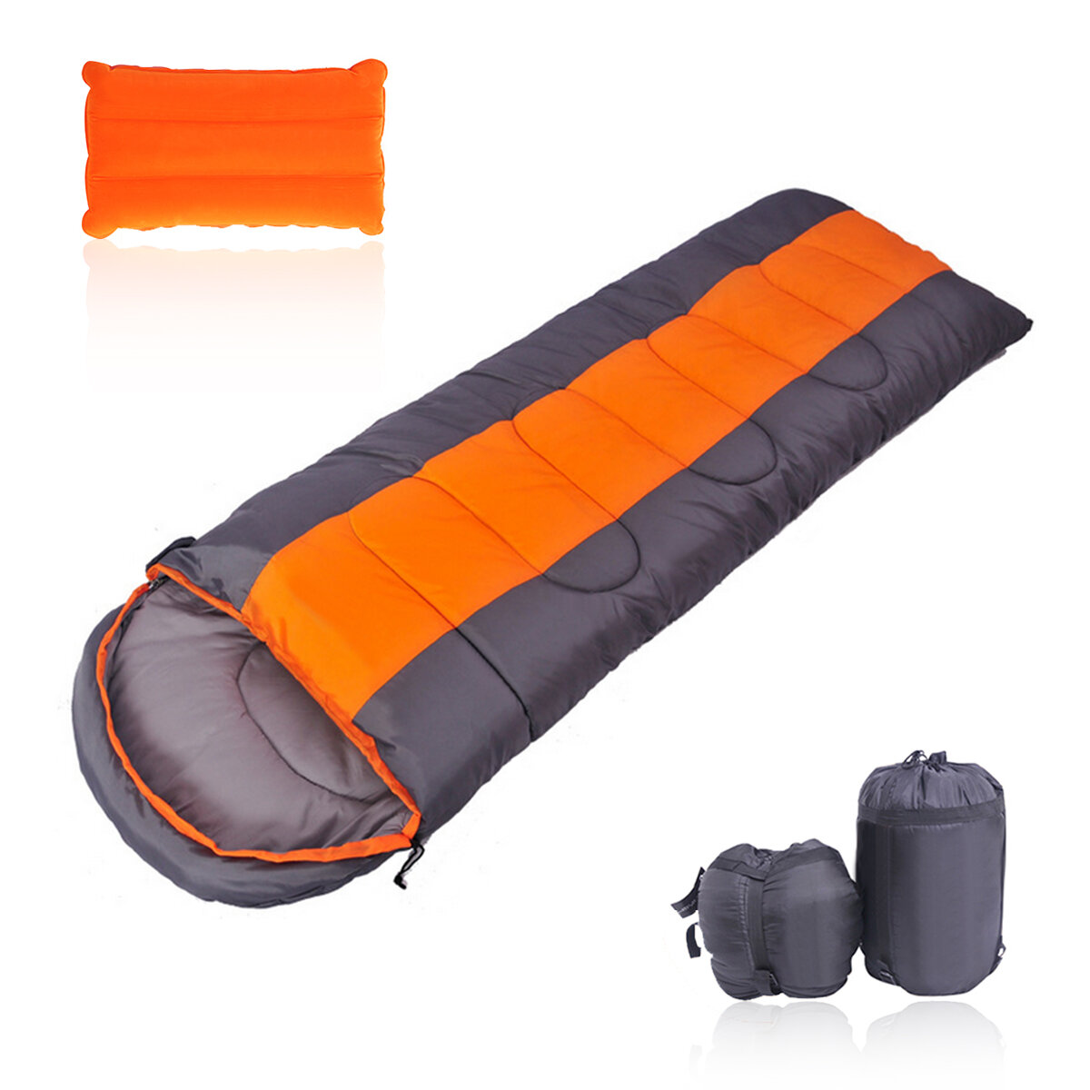1.4KG Thicken 210T Waterproof Sleeping Bag With Pillow Portable Lightweight Outdoor Camping Hiking Sleeg Bag Outdoor Bedding For Single People