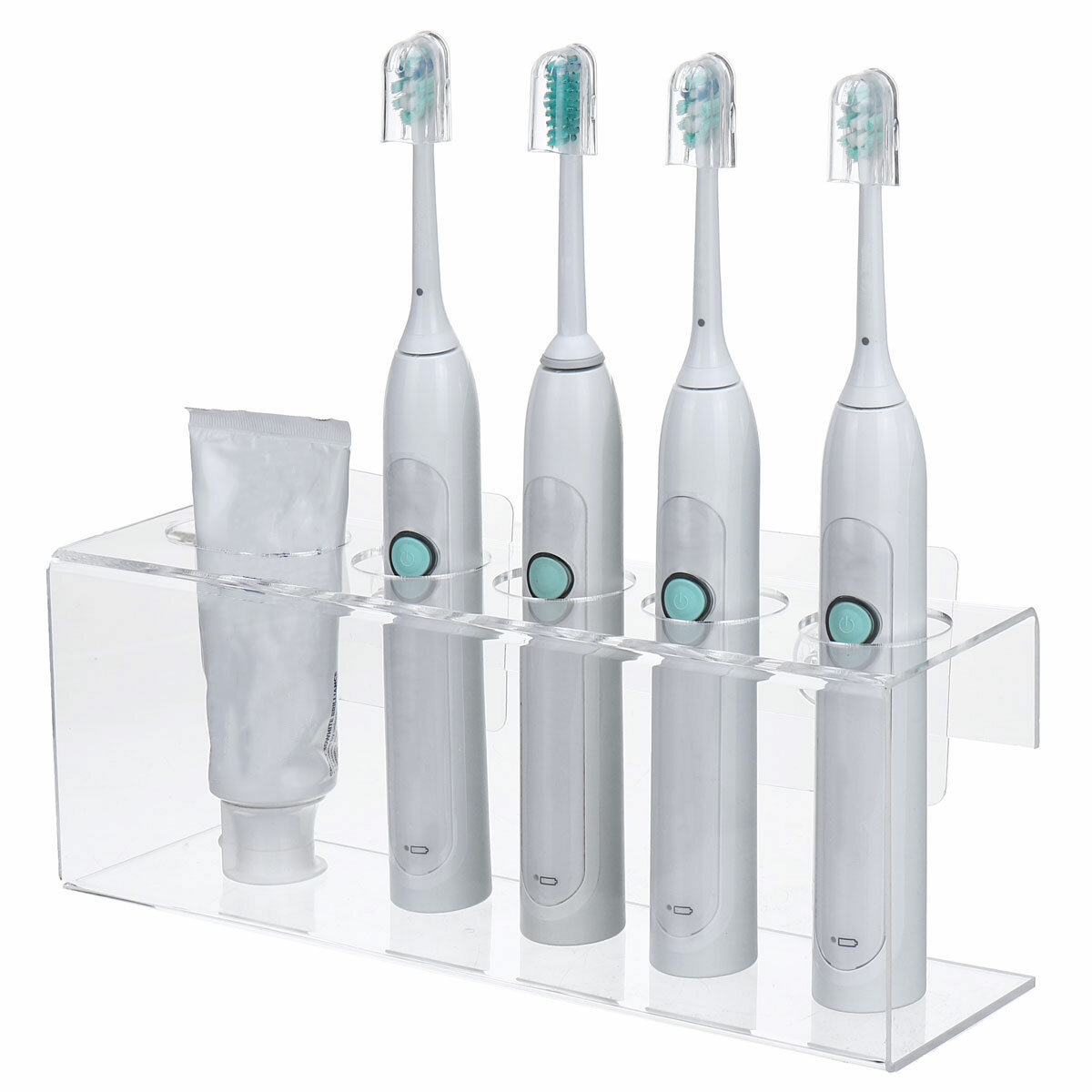 Transparante wandmontage tandenborstel tandpasta opslag houder badkamer organizer
