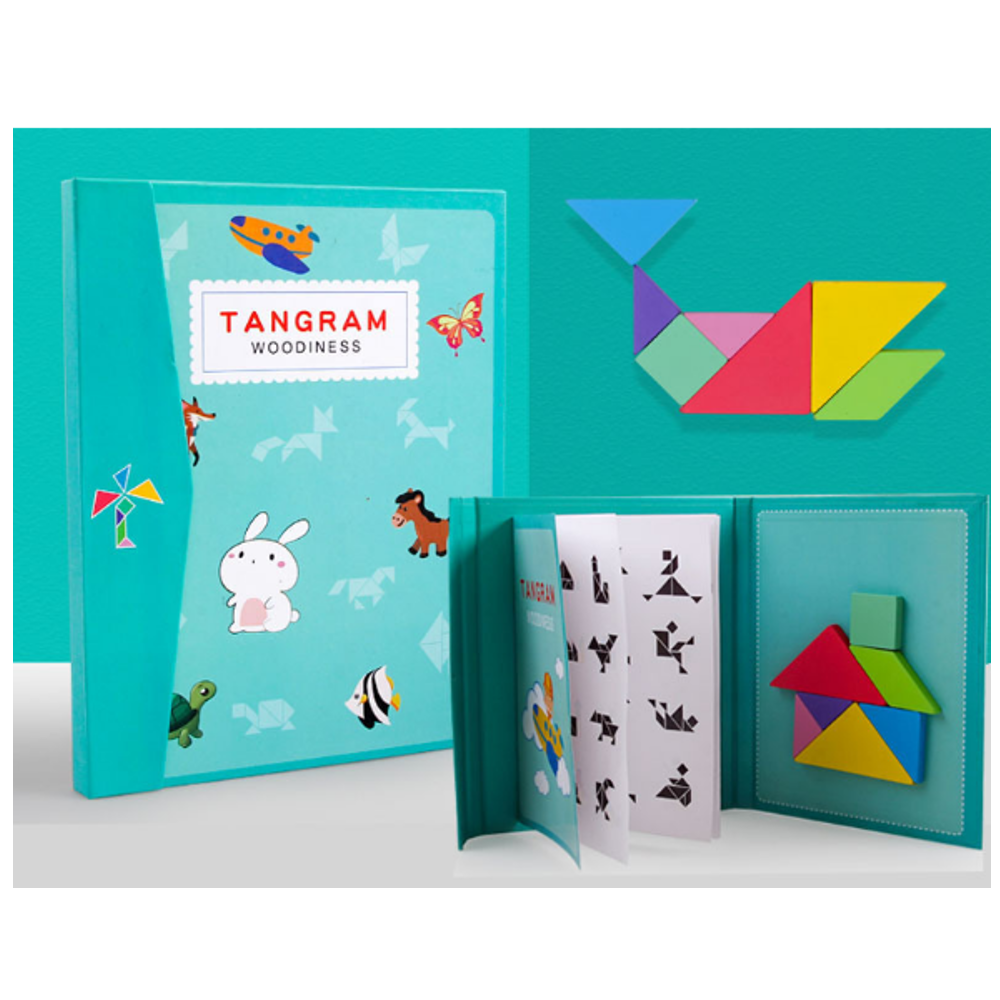 

Красочная деревянная магнитная головоломка Tangram Детские игрушки для детей раннего возраста