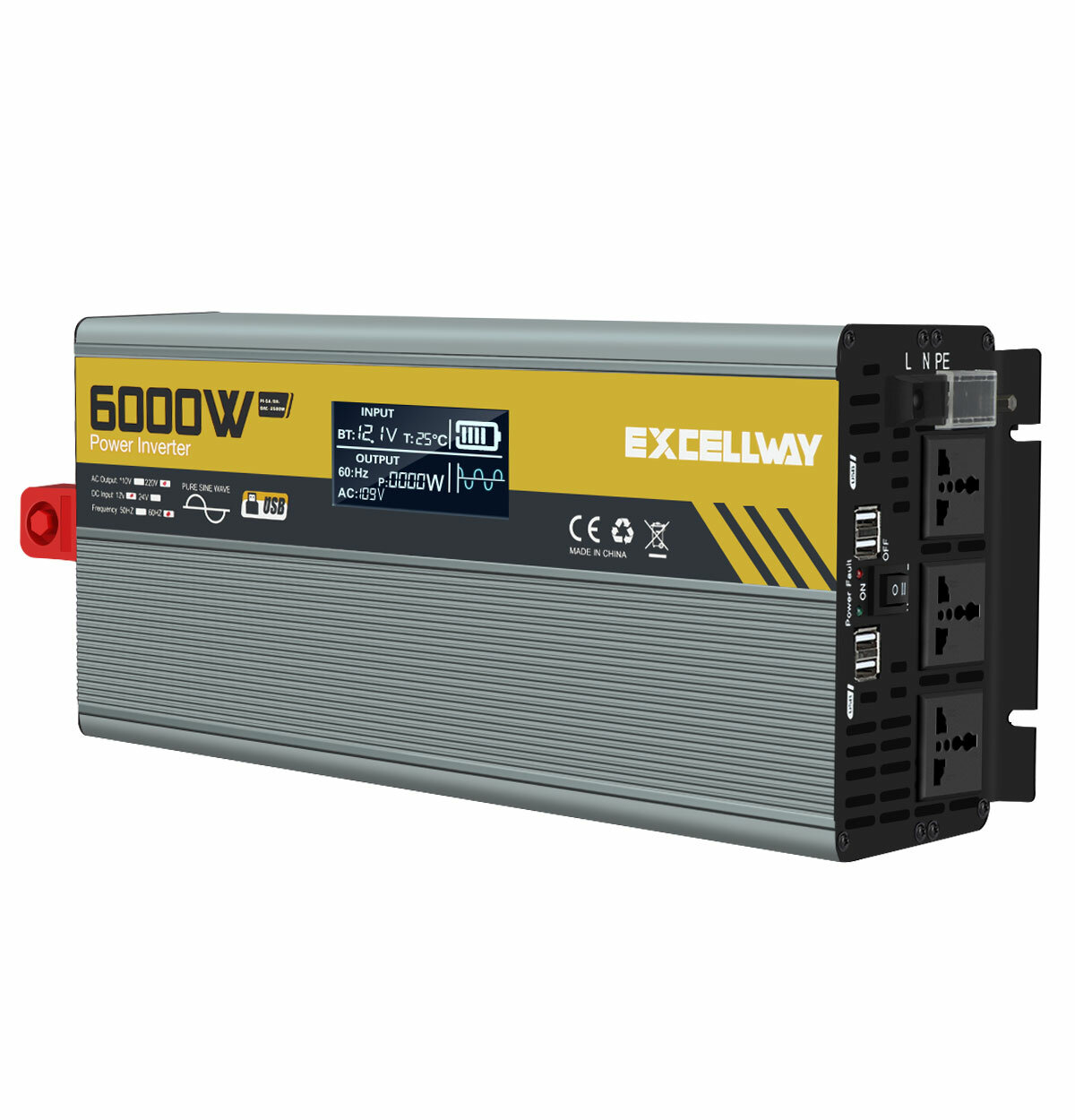Excellway 1000W Car Power Inverter 220V 60Hz DC za $82.44 / ~349zł