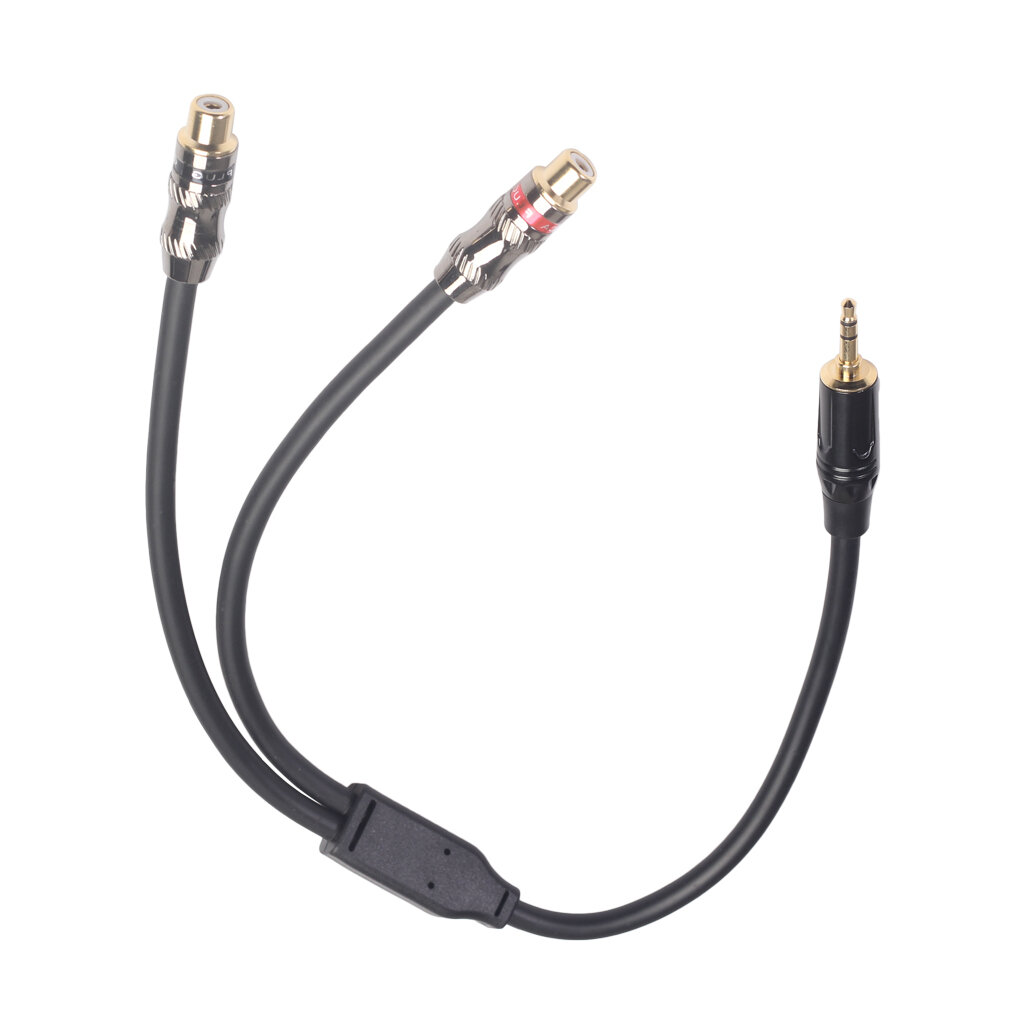 

REXLIS 3,5 мм штекер 2RCA женский аудиокабель 0,3 м стерео аудио кабель адаптер позолоченный TC195YTR026-03