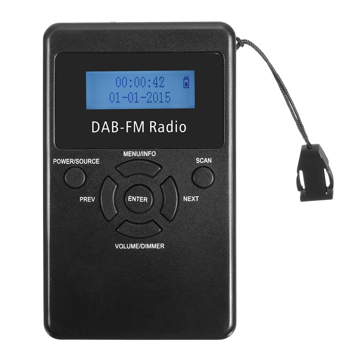 FM/DAB Radio Portable Digital Audio Broadcasting Rechargeable Receiver Headphone