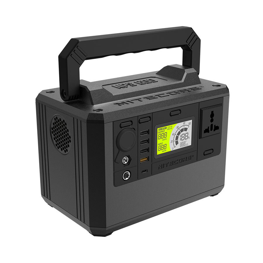 NITECORE NPS600 165000mAh 165AH 220V 300W LCD Display Portable Outdoor Power Station 21700 Battery Power Generator Power Source For Hunting Camping Beach Tour