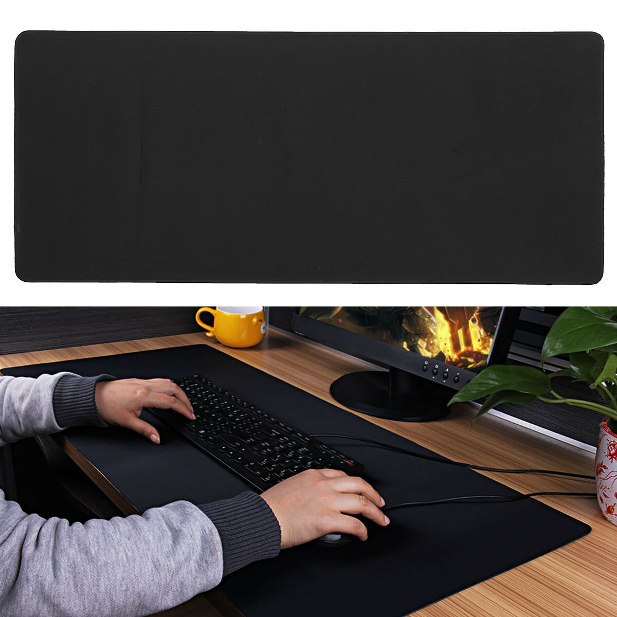 Large Gaming Mouse Pad Anti-Slip Mouse Pad Laptop Computer Office Keyboard Mat 