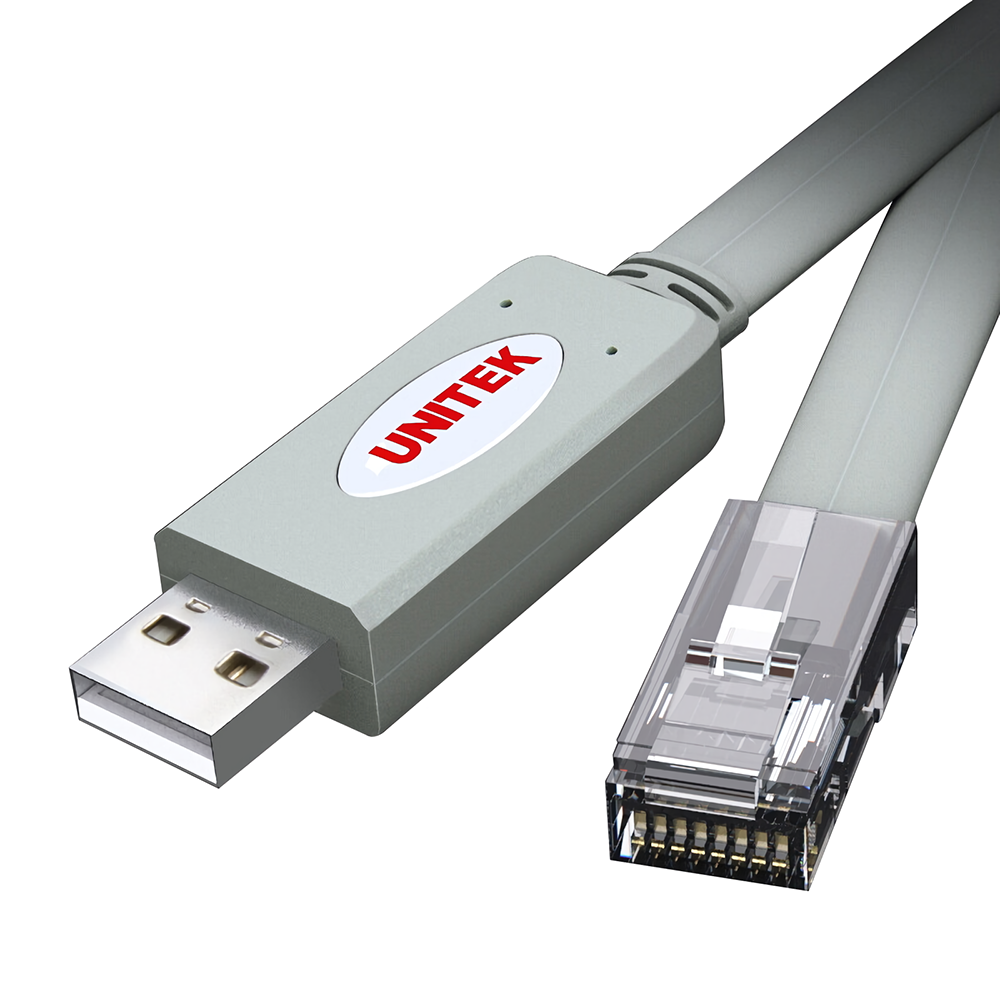 

UNITEK Y-SP02001 USB Console Cable 1.8m USB to Rj45 Console Cable Serial Debugging Line Connector
