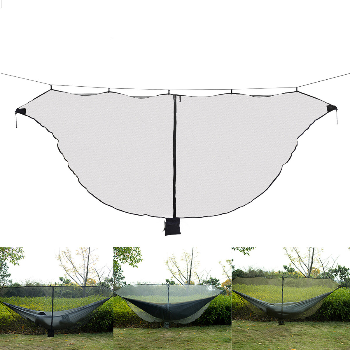 Protection extérieure de gaze de lit d'oscillation de camping de filet d'insecte de moustique portatif extérieur de moustique
