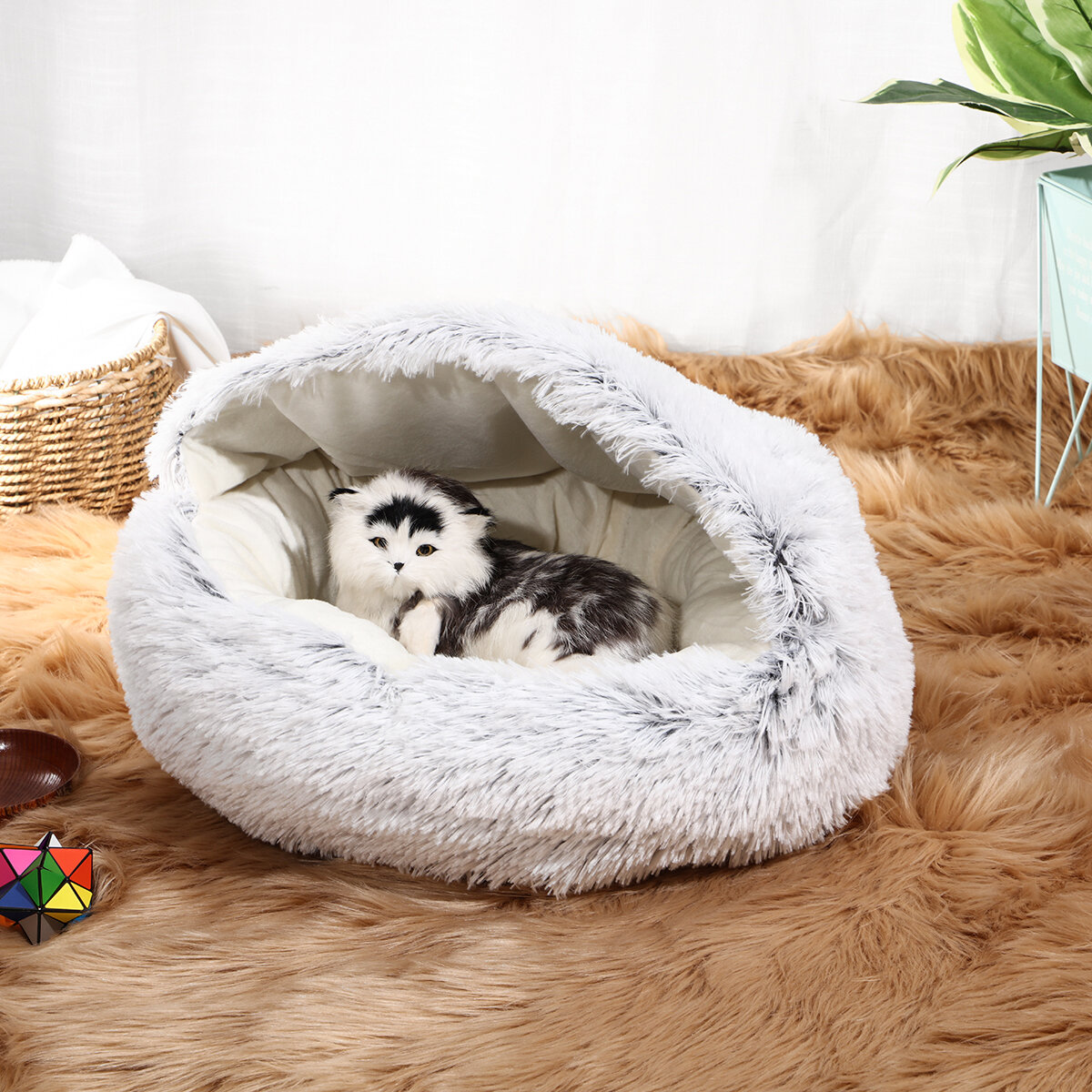 50/65CM Multi-color PP Cotton Round Soft Pet Warm Mat Dirt-resistant Sleeping Bed Mat