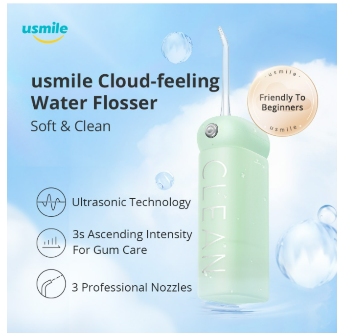 Usmile CY1 Tandenwasser 180ML Drie Professionele Nozzles Waterflosser Draagbare Handheld Elektrische Tandenwasmachine Tand Scaler