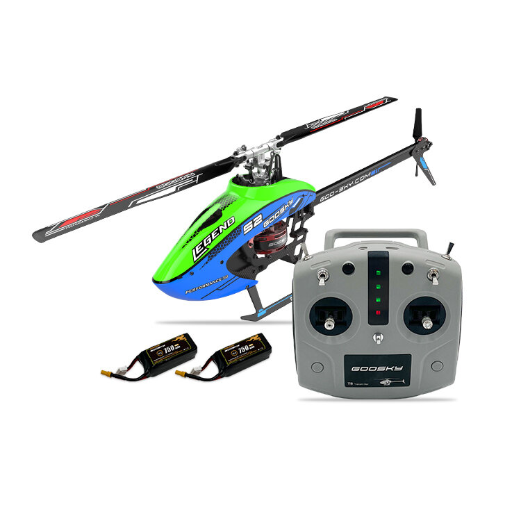 GOOSKY S2 6CH 3D Aerobatic Dual Brushless Direct Drive Motor RC Helicopter RTF met GTS Flight Contro