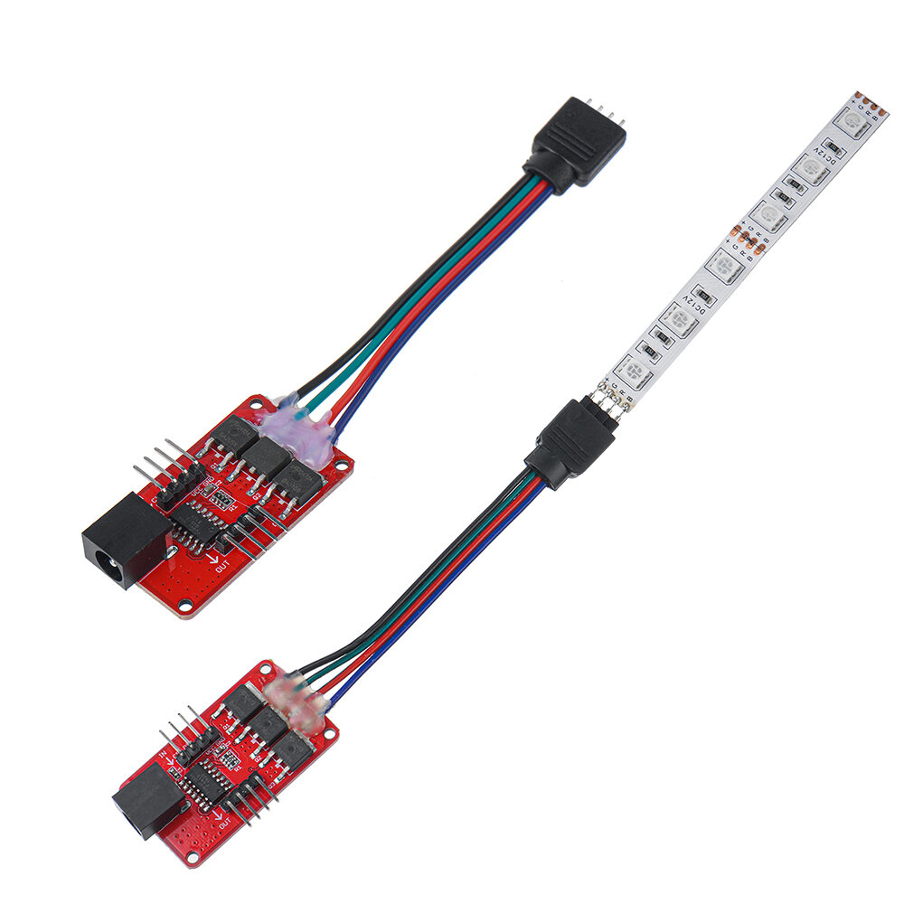 OPEN-SMART? Full-color RGB LED Strip Driver Module met DC Jack + 10cm RGB LED Strip voor Arduino