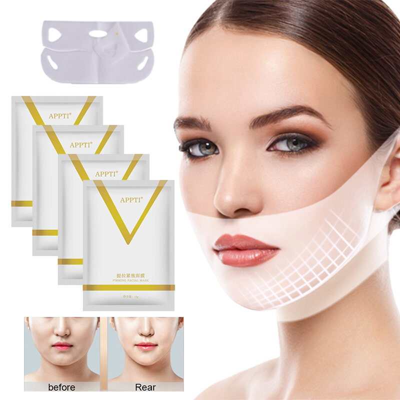 

Face Lift Slimming Mask V Line Chin Up Patch 4D Reduce Double Chin Tape Neck Firming Shape Mask