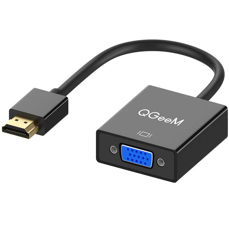

QGEEM QG-HD04 HDMI to VGA Adapter Digital to Analog Video Audio Converter VGA Connector For Xbox 360 PC Laptop TV Box