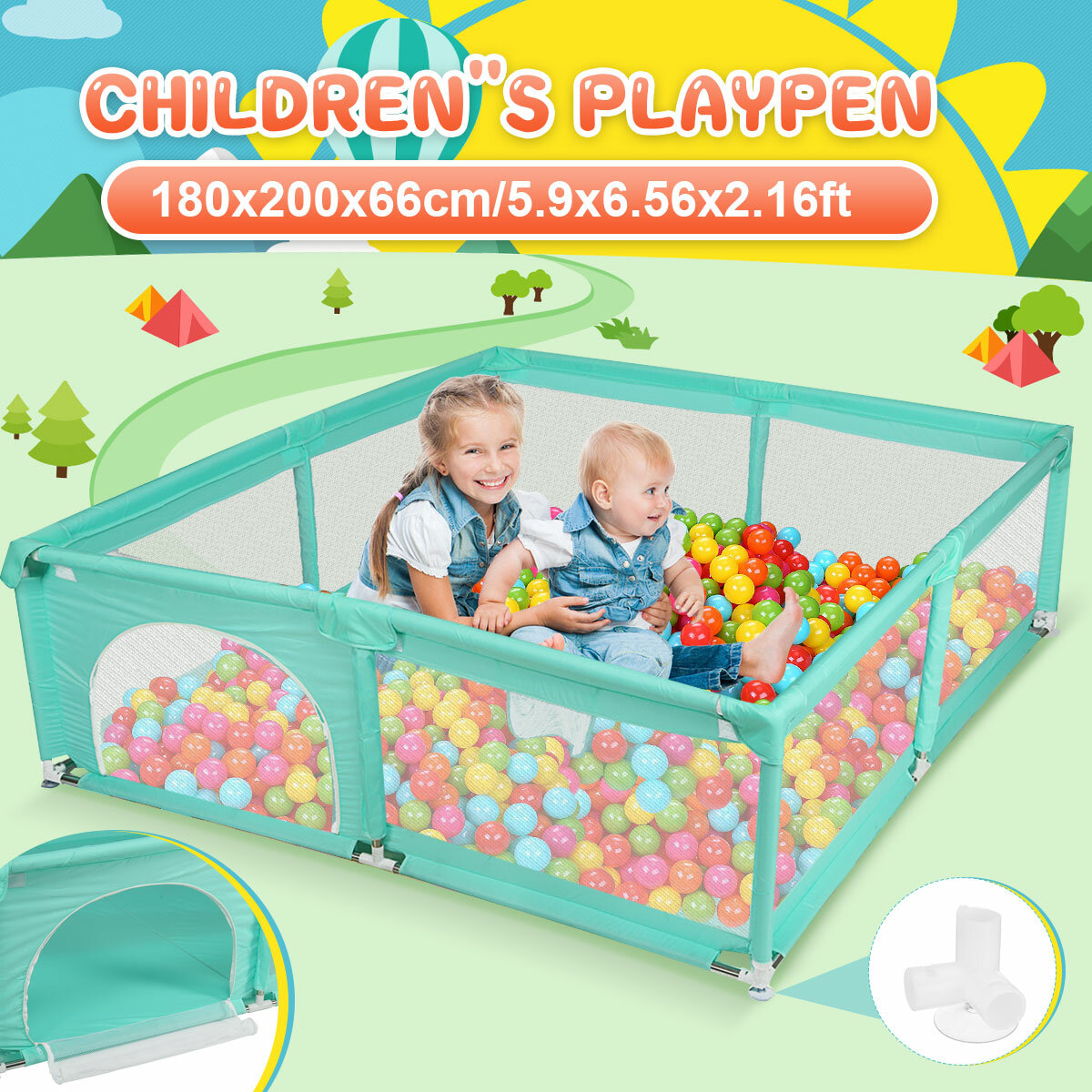 Baby Playpen Interactive Safety Indoor Gate Play Yards Tent Court Kids Furniture for Children Large Dry Pool Playground