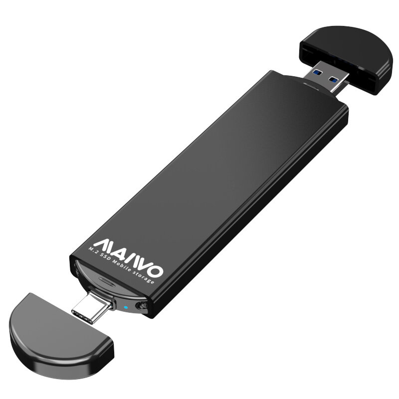 MAIWO M.2 SATASSDエンクロージャー2In 1 USB3.0 Type-CBキー用デュアルポート420Mb / s B + MキーSATANGFF SSD