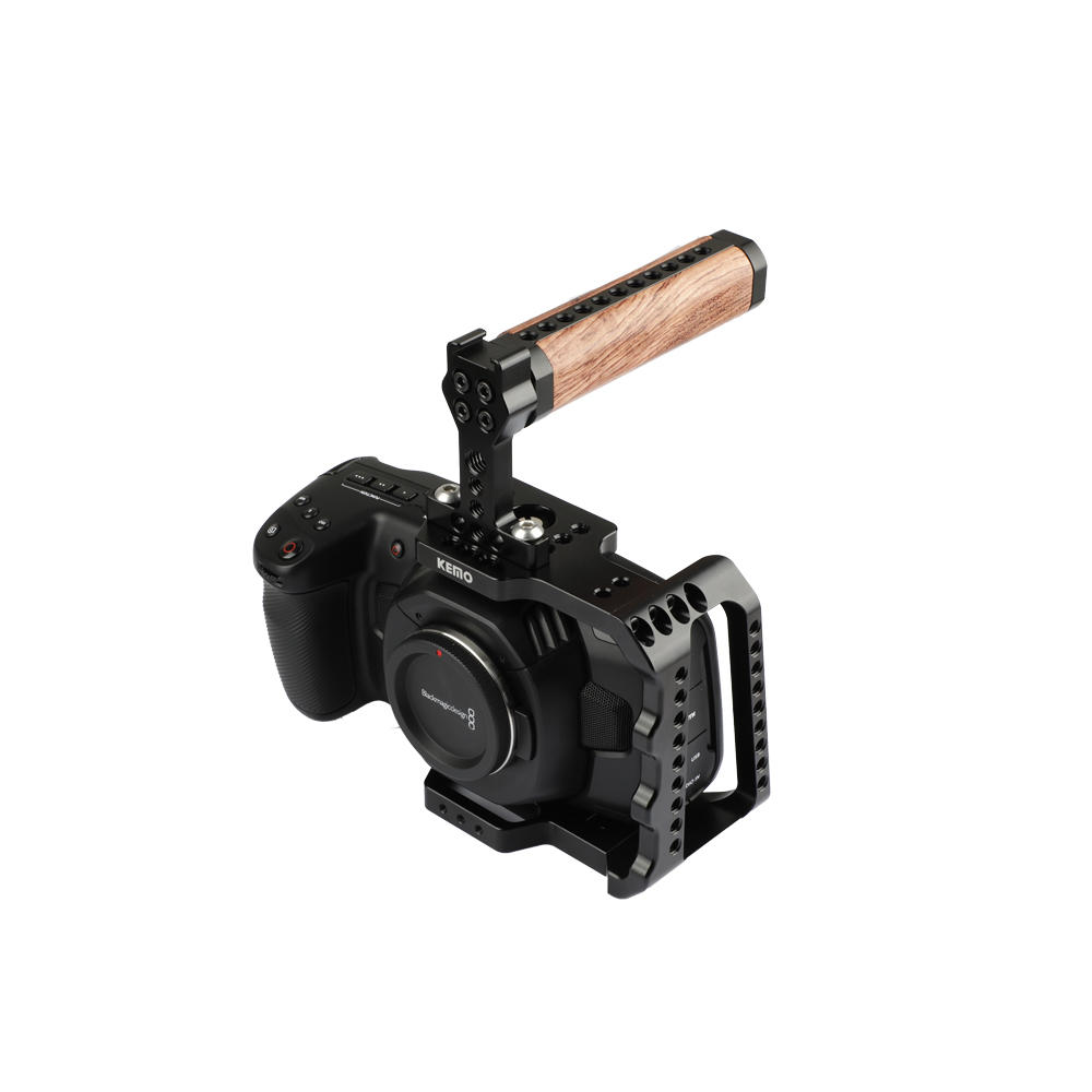 

KEMO BMPCC Стабилизатор полурамной клетки с деревянной ручкой для Blackmagic Pocket Cinema камера 4K