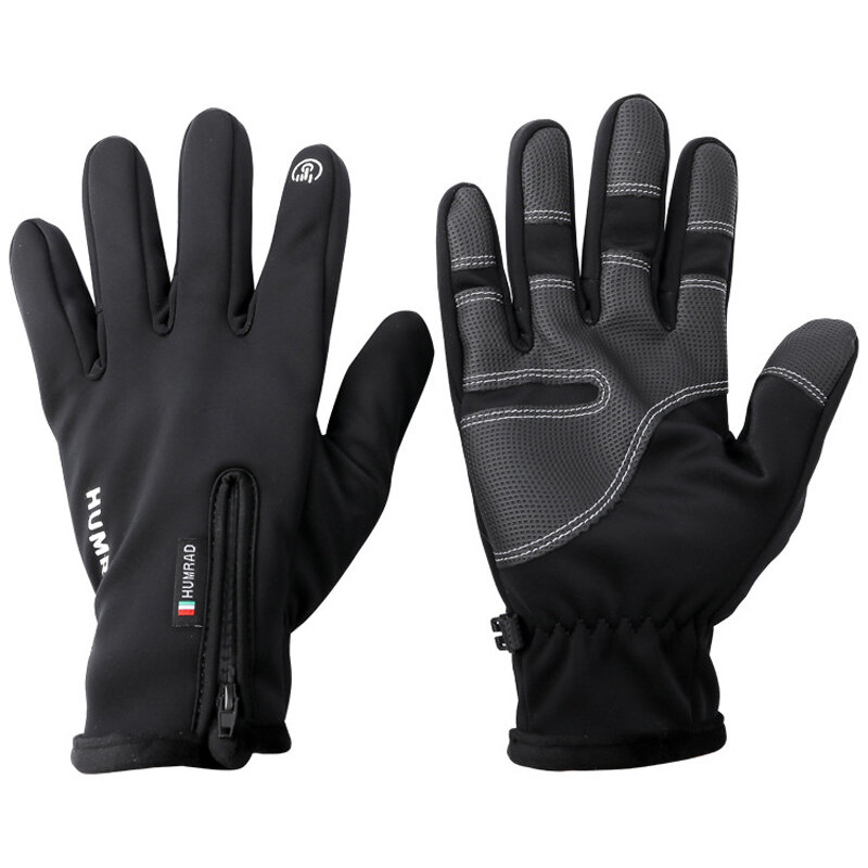 HUMRAD Touch Screen Windbreak Skiing Gloves MTB Road Bike Warm Up Gloves Mountain Bike Bicycle Waterproof Gloves