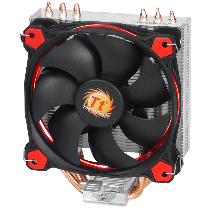 

Thermaltake Riing S100 CPU Cooler 12cm Red Light 3 Тепловые трубки Поддержка Intel LGA 115X / 775/1366 и AM4 / AM3 + / A