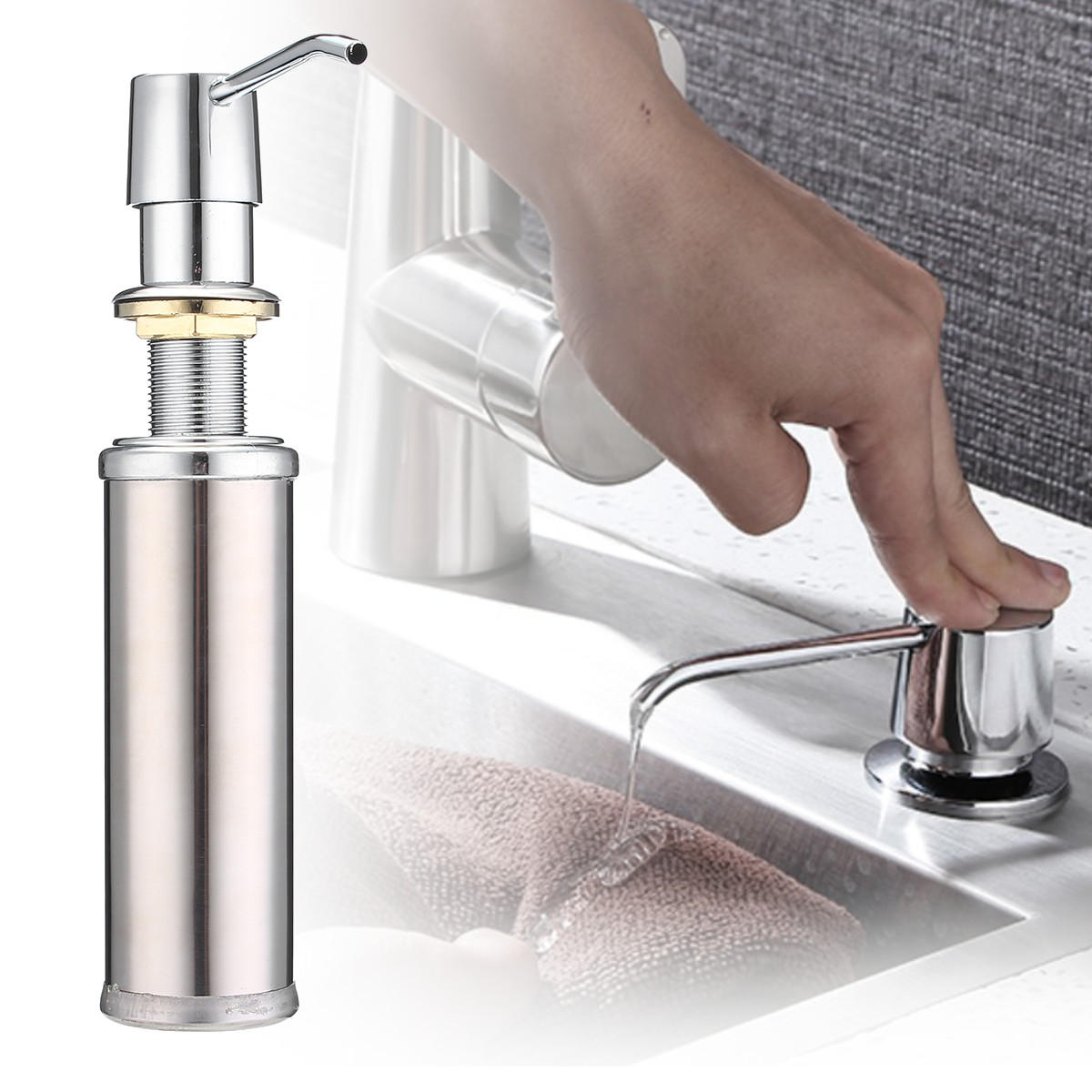 Sliver Stainless Steel Liquid Soap Dispenser Bathroom Kitchen Sink Pump Bottles Sale Banggoodcom Sold Out Arrival Notice Arrival Notice Shopping Southeast Asia