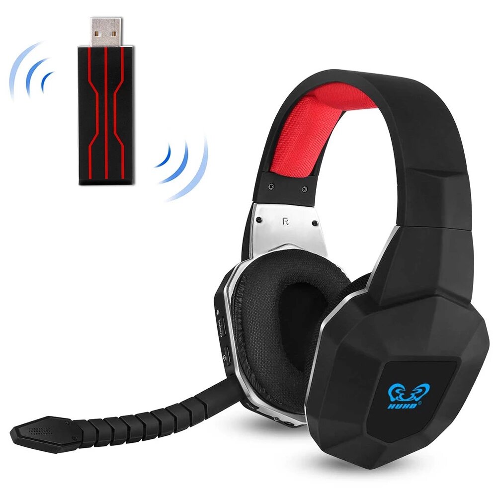 Bakeey HW-N9U 2.4G draadloze gaming-hoofdtelefoon Virtuele 7.1 surround sound-headset met verwijderb